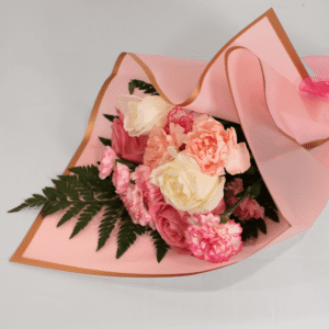 Gentle Grace – Pastel Rose & Carnation Wrap for Mother's Day