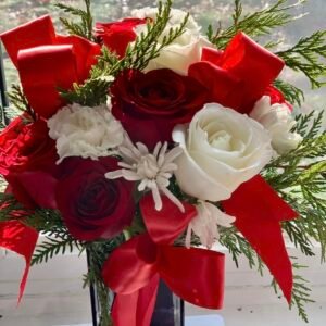 Red and White Roses Design